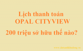 Lịch thanh toán Opal Cityview